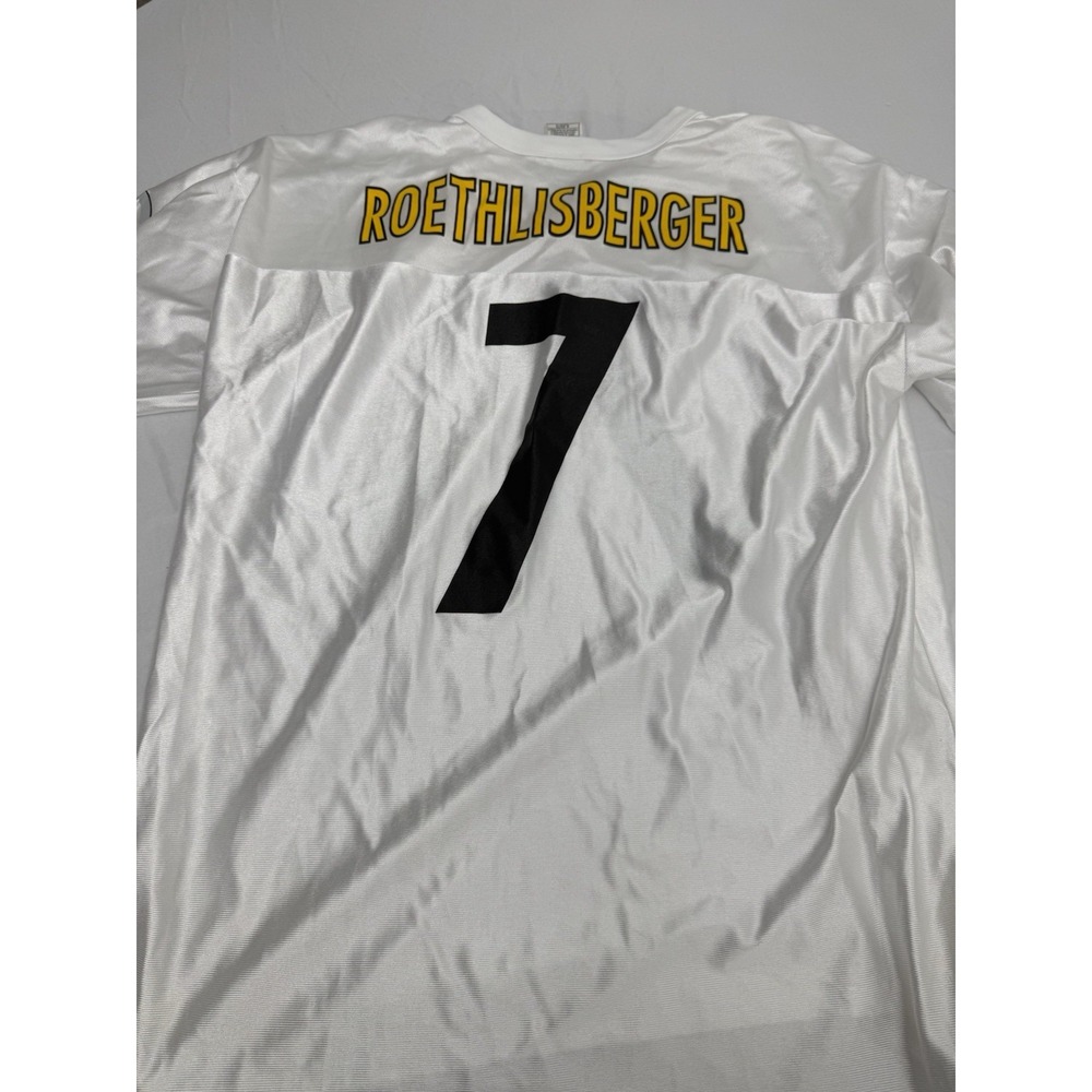 NFL Team Apparel Ben Roethlisberger #7 Steelers White Men's Jersey M NFL